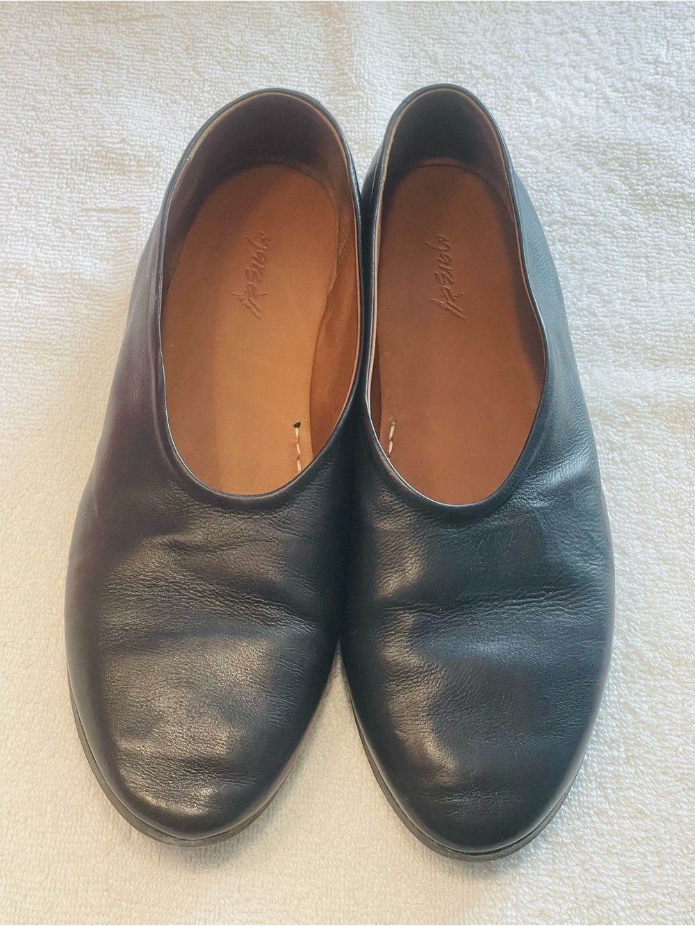 Marsèll Coltellaccio Black Leather Ballet Flats - Picture 2 of 10